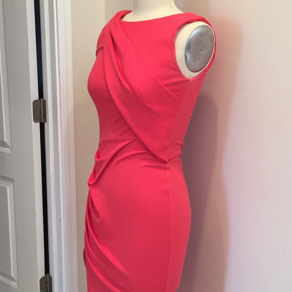 ASOS Summer Orange Draped Cocktail Dress